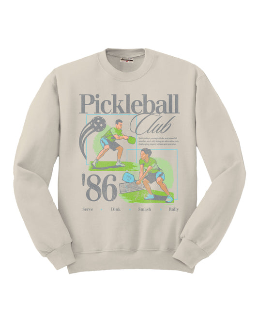 Pickleball Club '86 Cotton Crew Sweatshirt