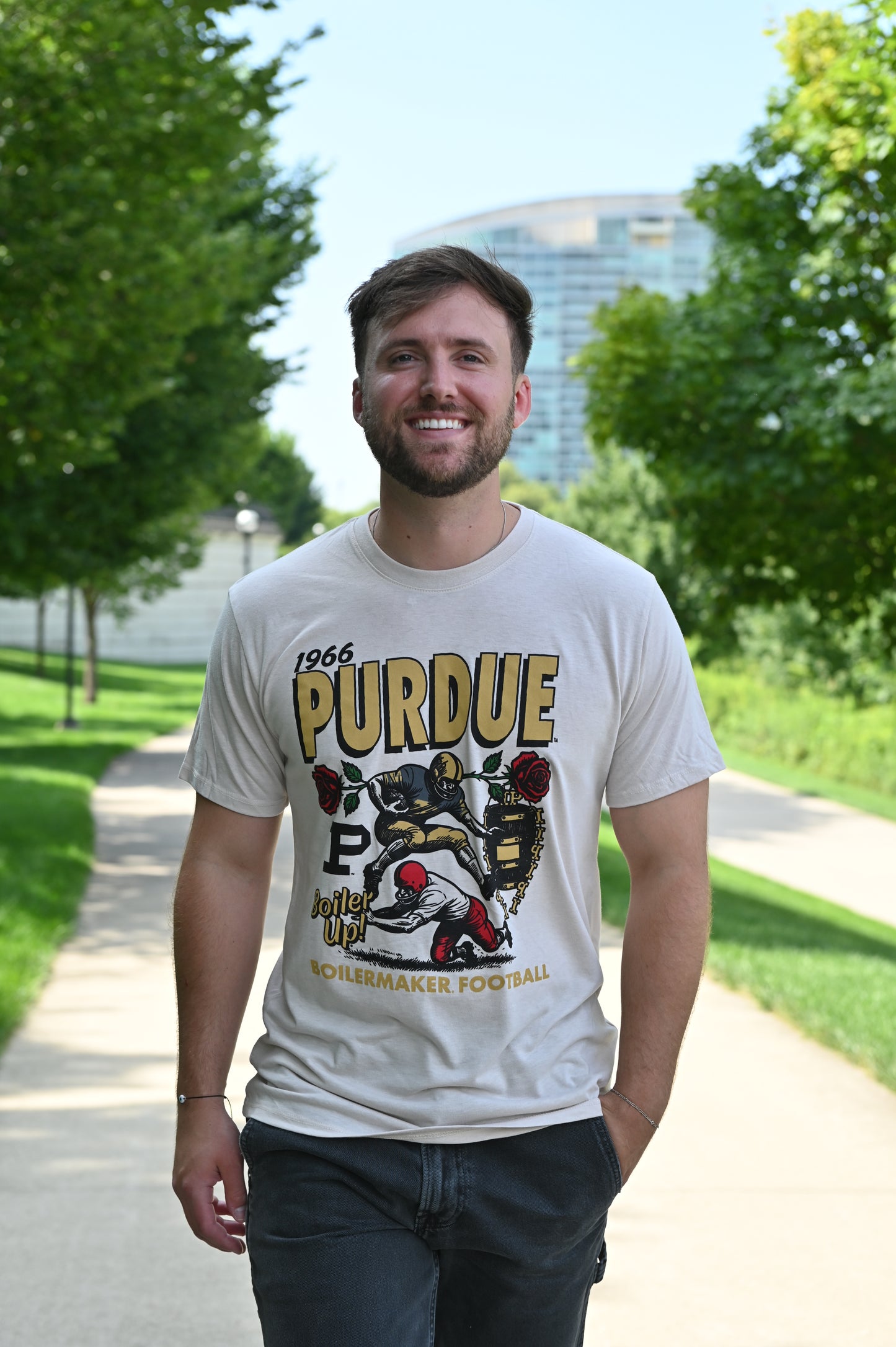 Purdue Vintage Rose Tee
