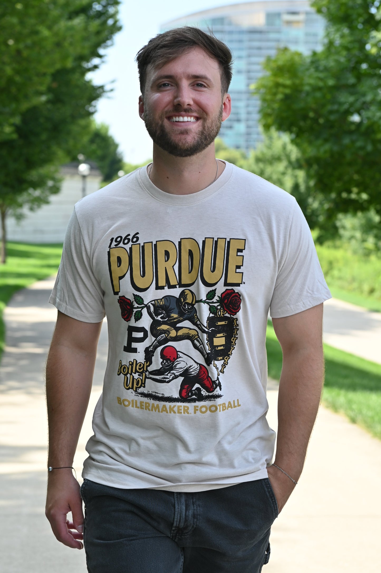 Purdue Vintage Rose Tee