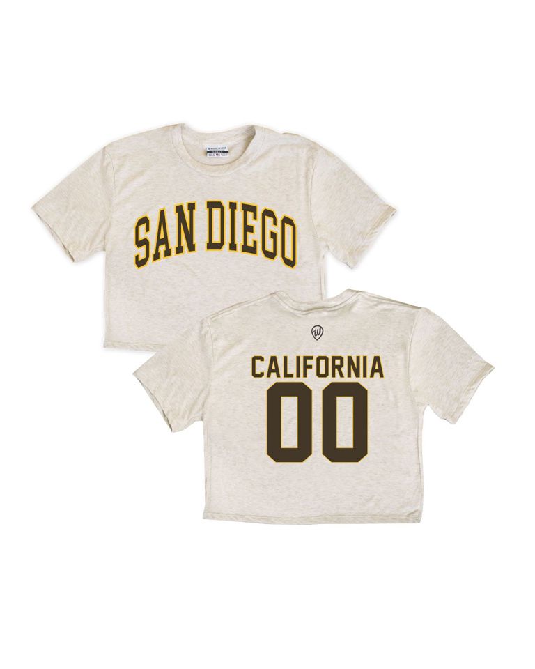 San Diego Jersey Front/Back Cropped Tee