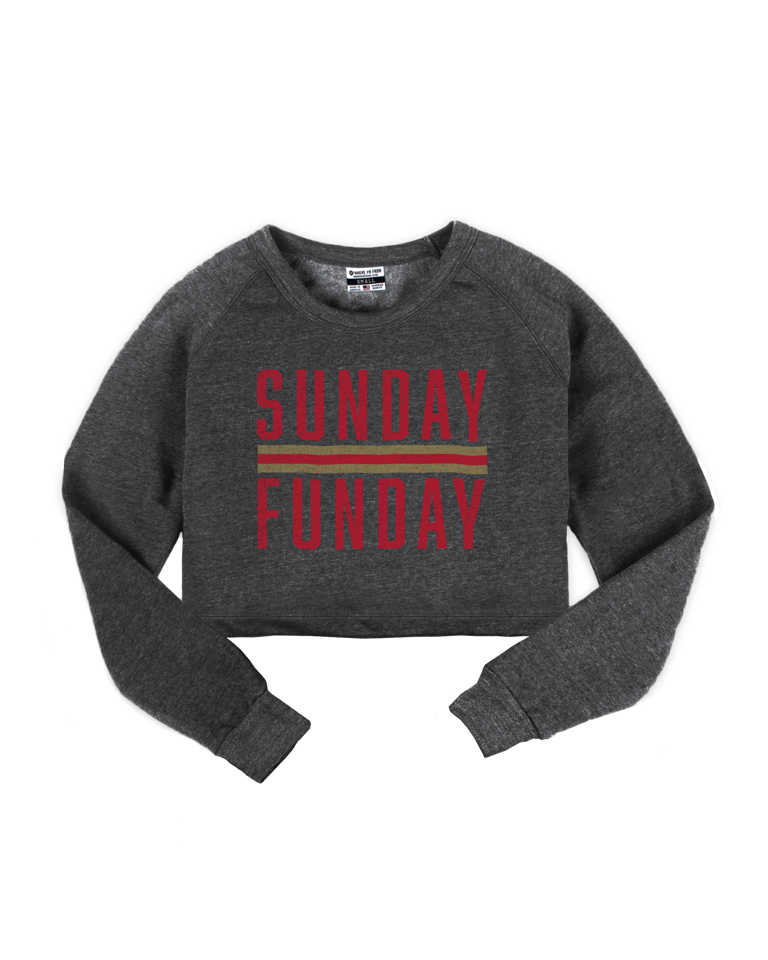 SF Sunday Funday Cropped Crew Sweatshirt