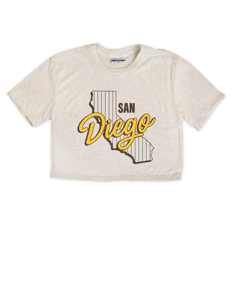 San Diego Pinstripe Cropped Tee
