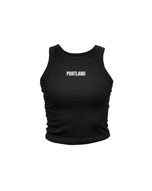 Portland Embroidered High Neck Tank