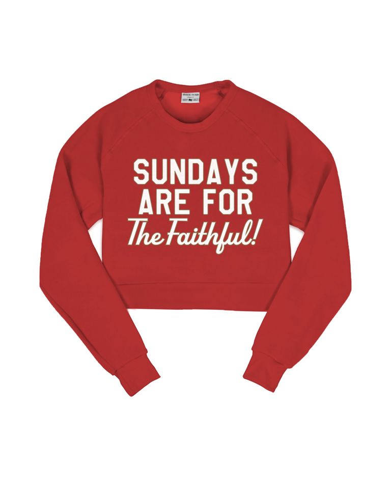 Sundays for the Faithful Cropped Crew Sweatshirt