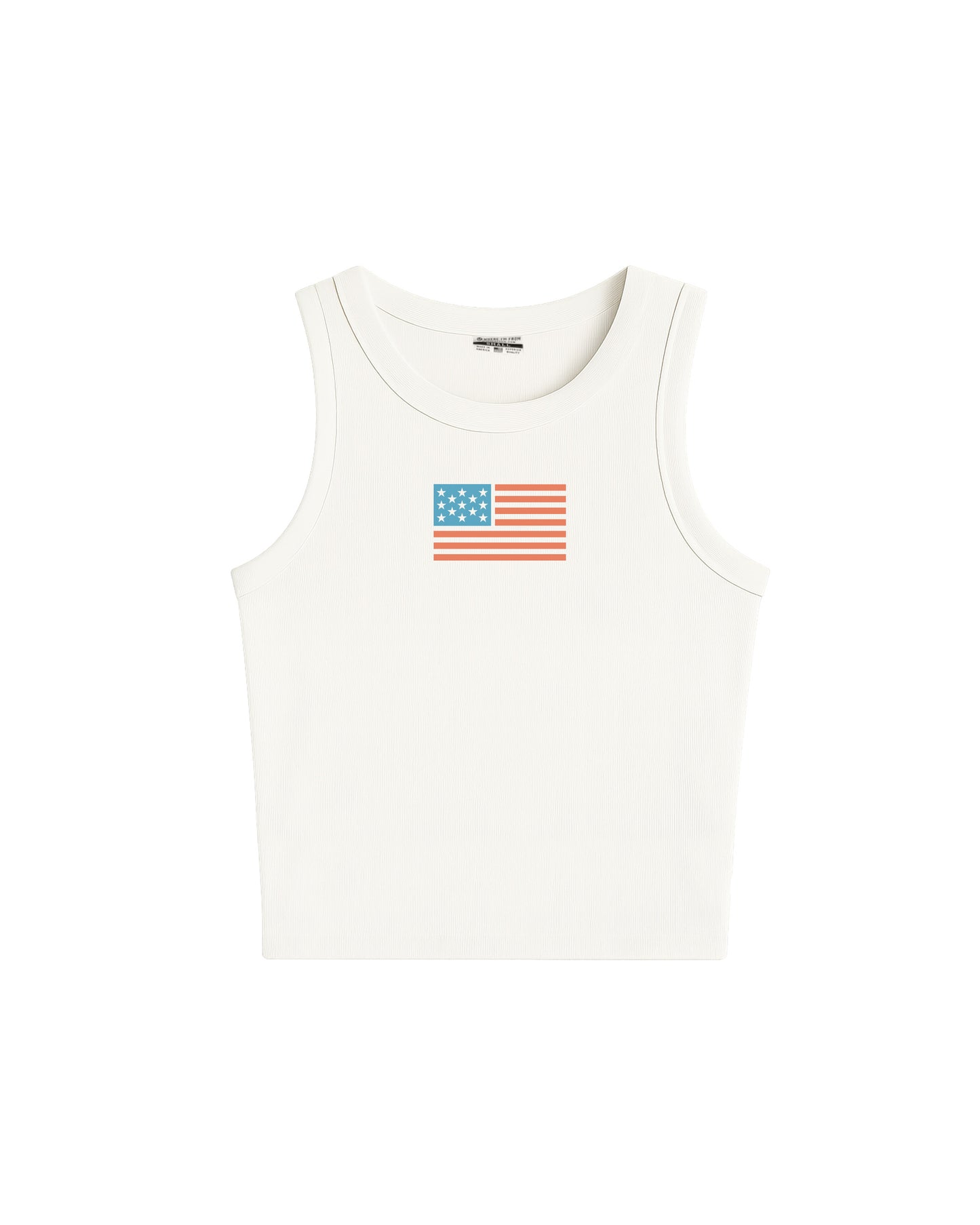 USA Flag High Neck Tank