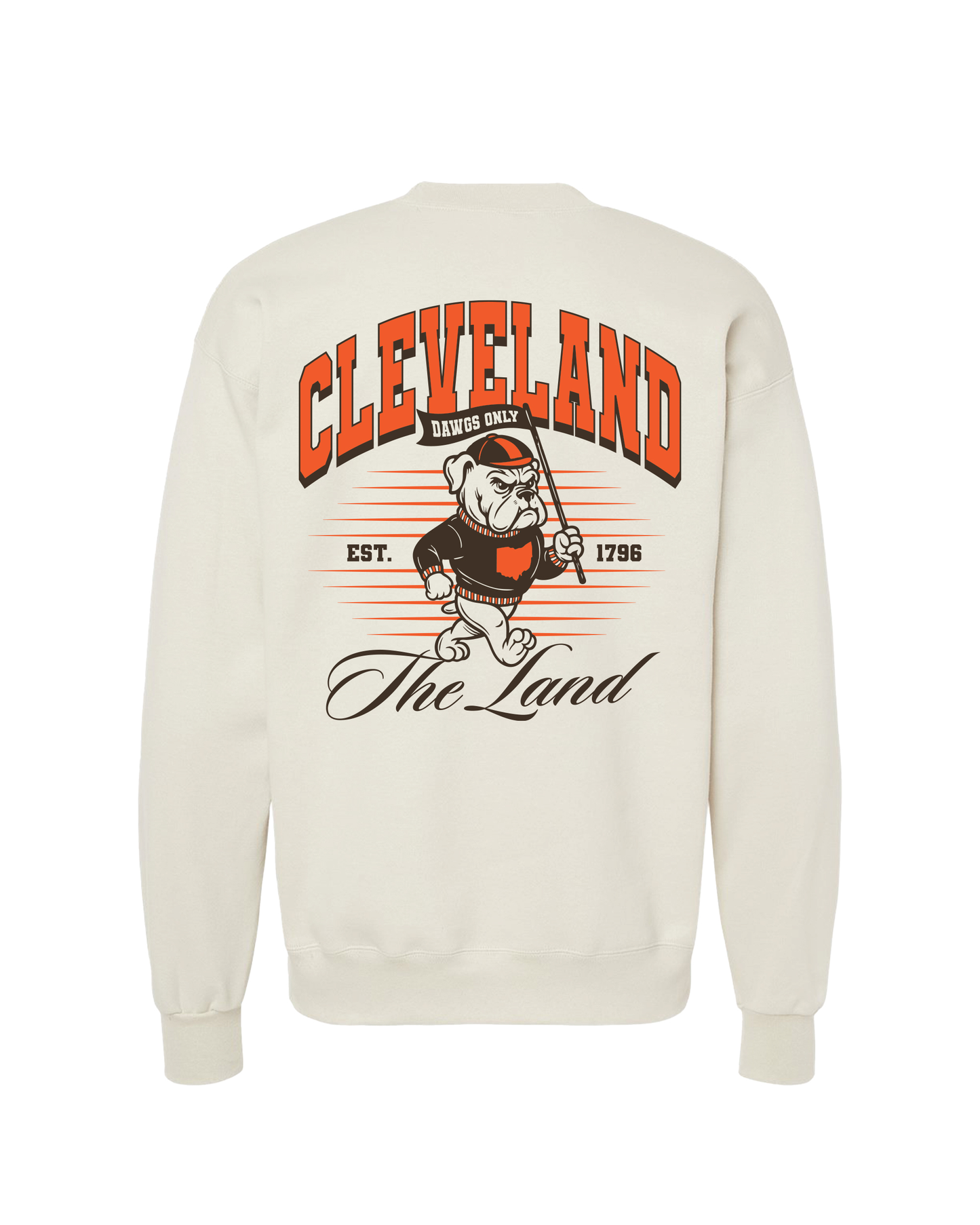 Cleveland Vintage Dawg Cotton Crew Sweatshirt