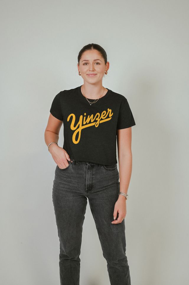 Yinzer Script Cropped Tee
