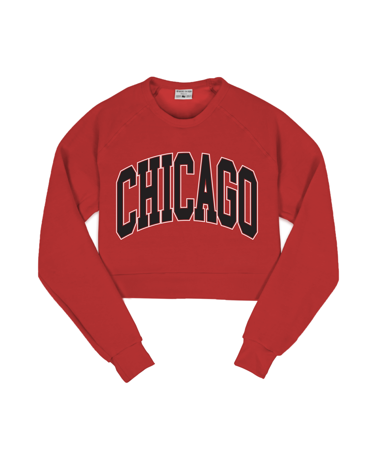 Chicago Arch Cropped Crew Sweatshirt