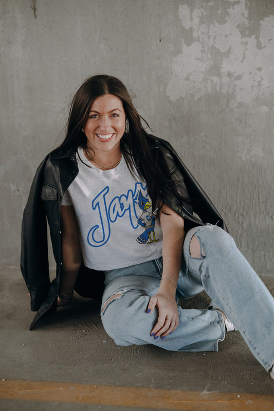 Creighton Bluejays Vintage Cropped Tee
