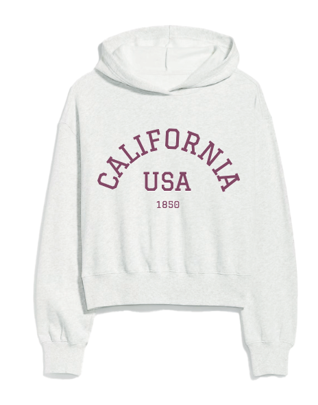 California USA Pullover Hoodie