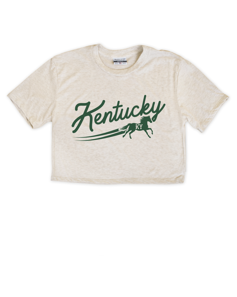 Kentucky Horses Cropped Tee