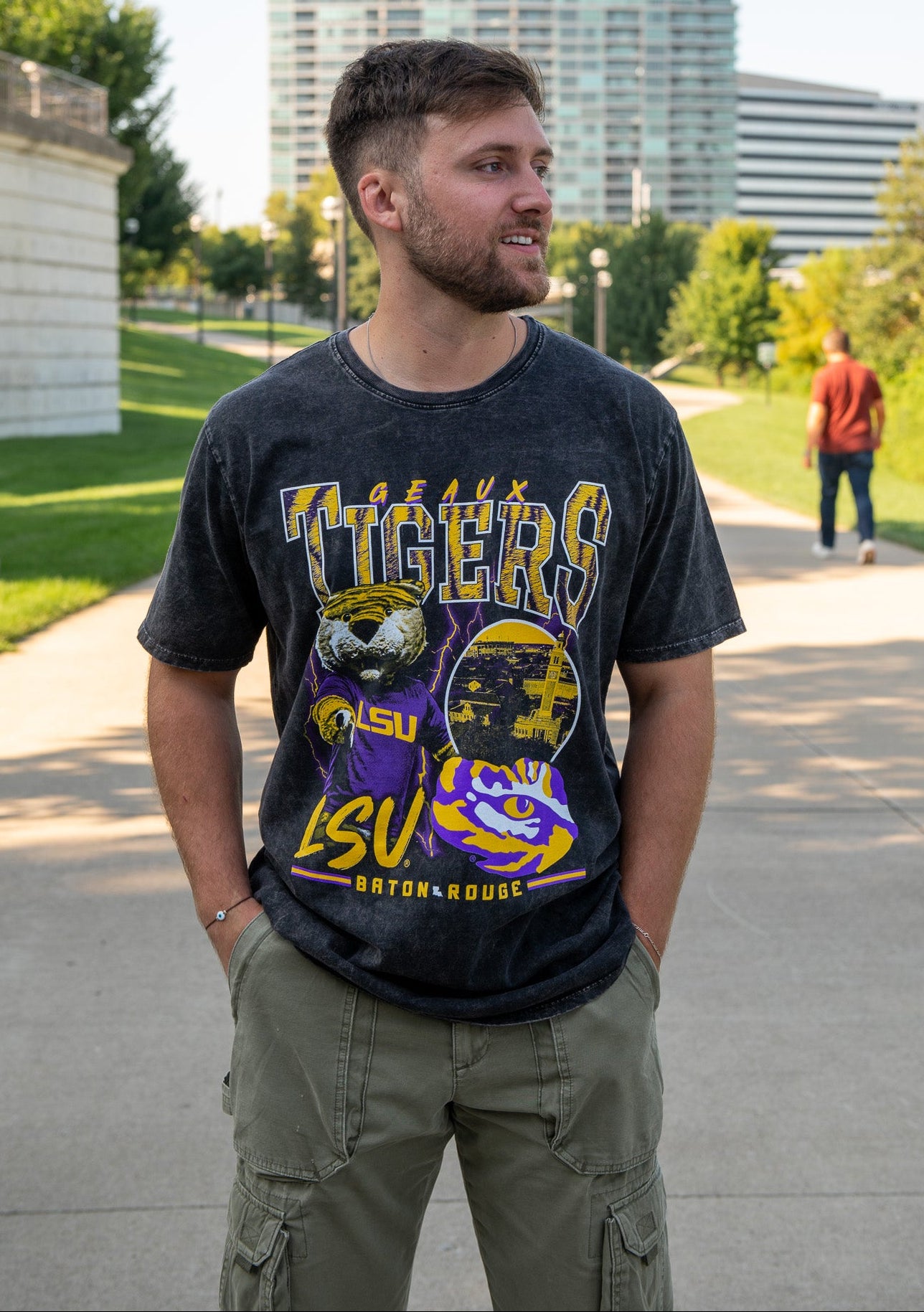 LSU Geaux Tigers Collage Mineral Tee