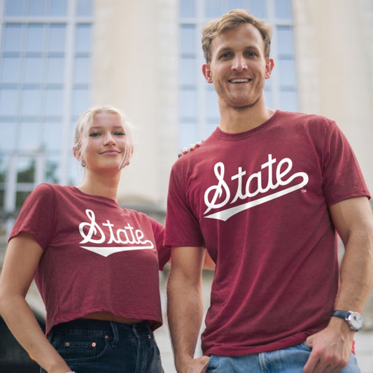 Script State Cropped Tee