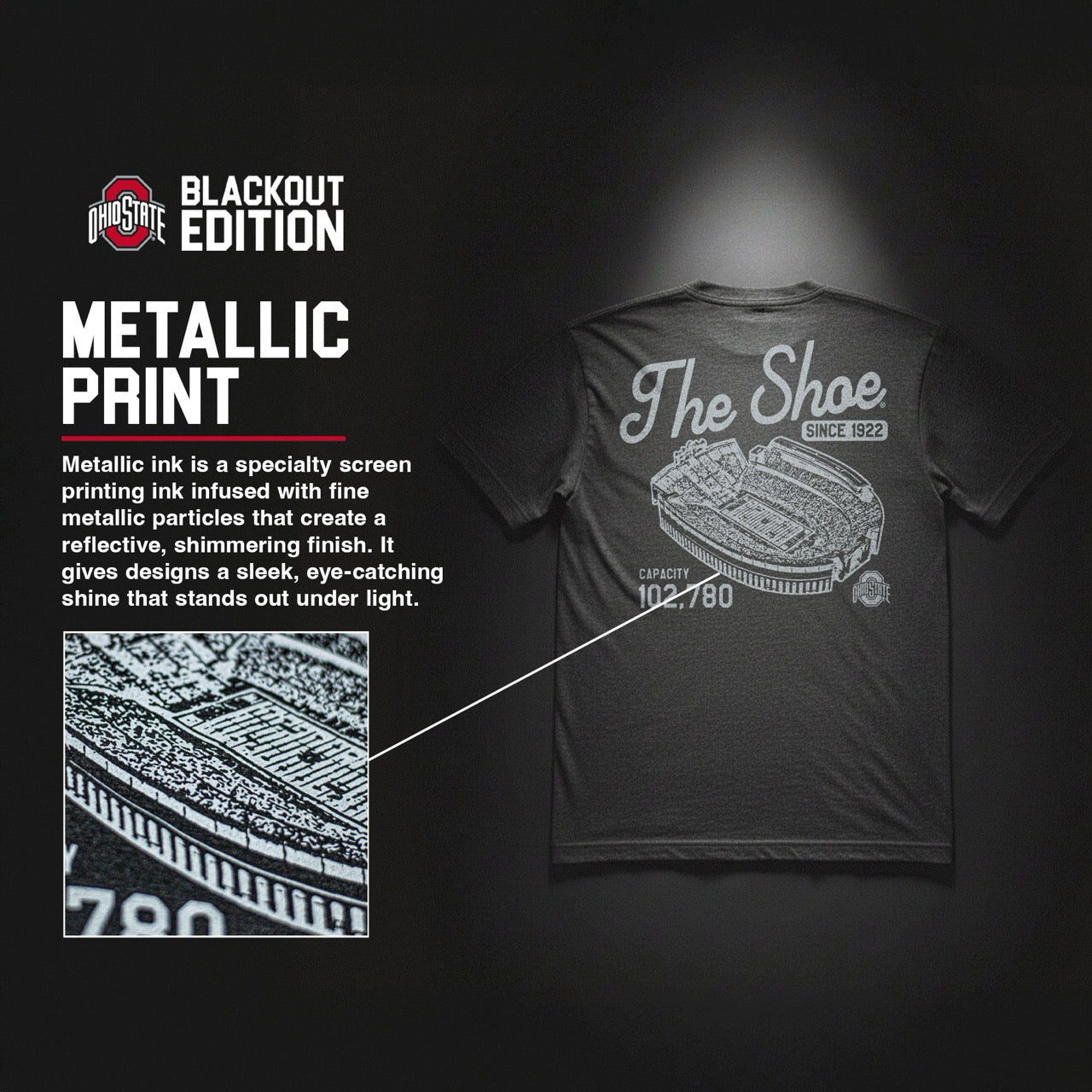 Ohio State The Shoe Blackout Edition Tee