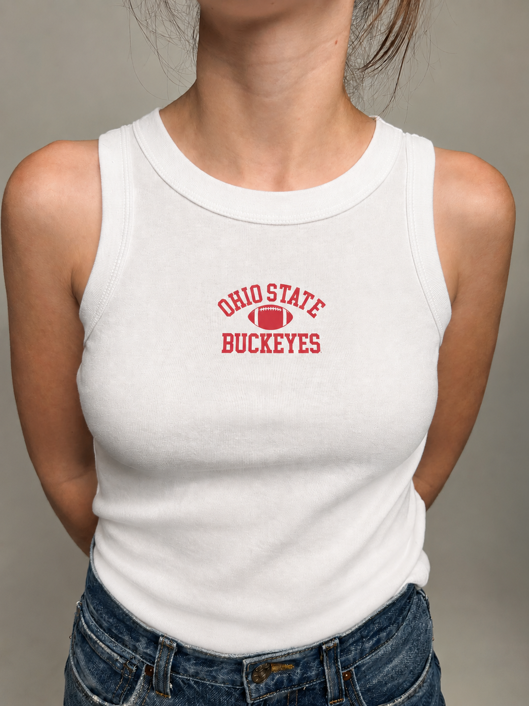 Ohio State Football Cotton High Neck Tank