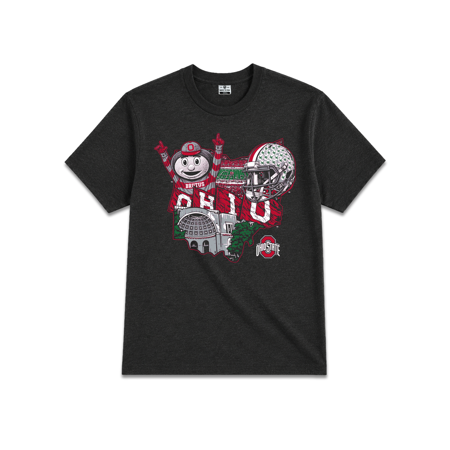 Ohio State Shape Collage Tee
