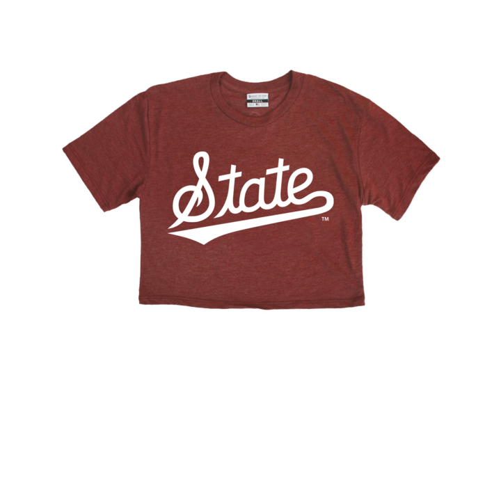 Script State Cropped Tee