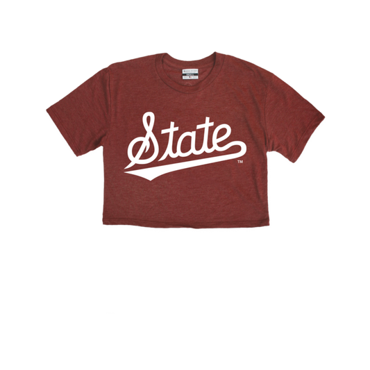 Script State Cropped Tee