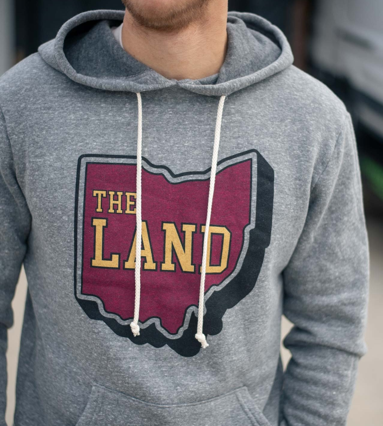The Land Ohio Shape & Gold Hoodie