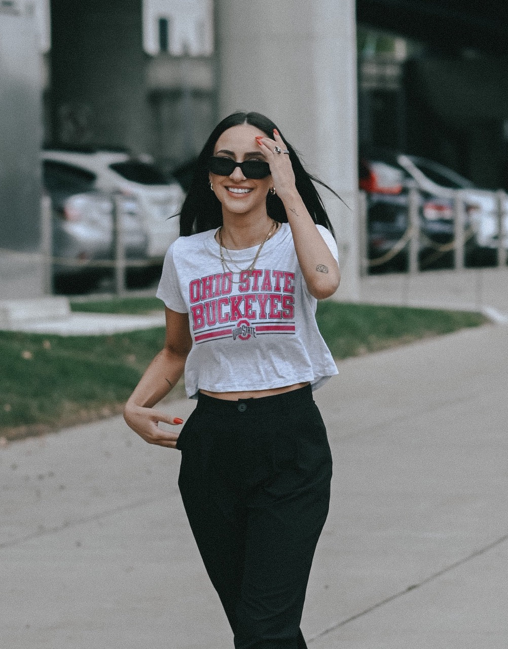 Crop Tees [ Womens - The Ohio State University ]