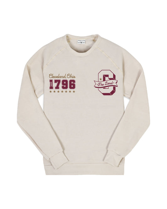 C 1796 Varsity Patch Crew Sweatshirt