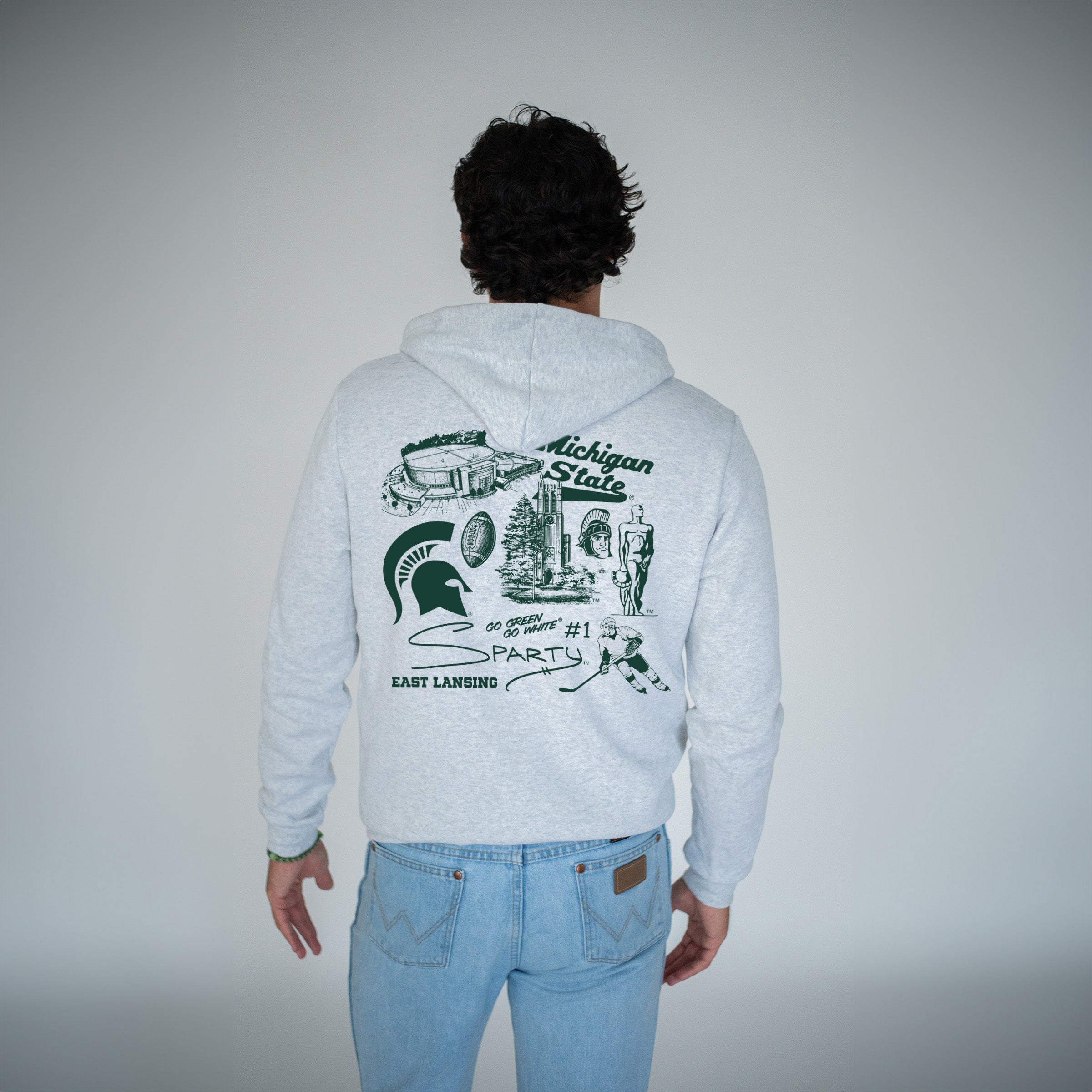 MSU Icons Front/Back Hoodie | Where I'm From Apparel