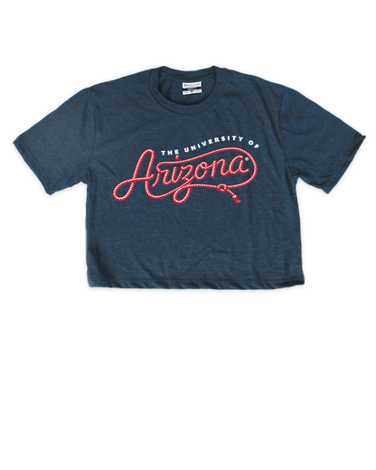 Navy blue t-shirt 'The University of Arizona' lasso script