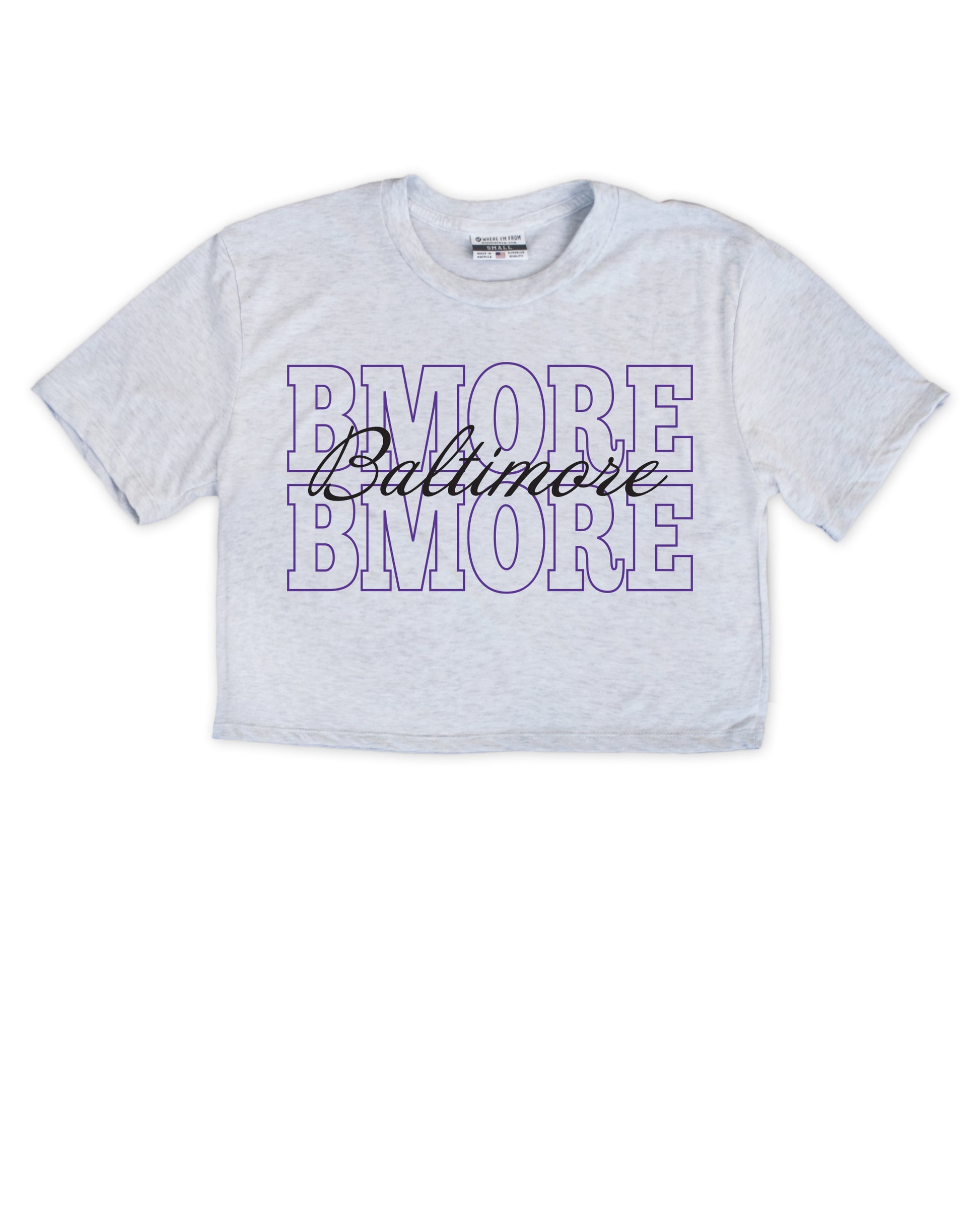 BMORE Script Cropped Tee