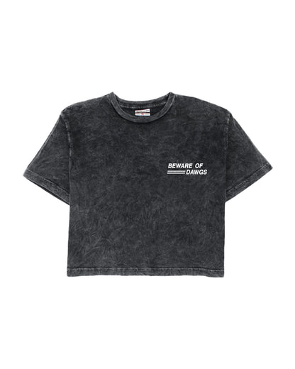 Cle Beware Of Dawgs Cropped Tee