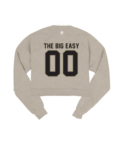 Nola Big Easy Jersey Front/Back Cropped Crew Sweatshirt