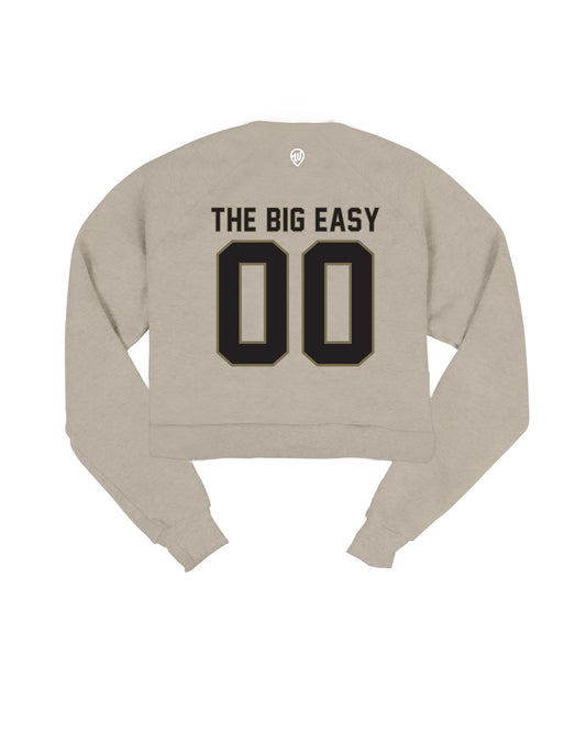 Nola Big Easy Jersey Front/Back Cropped Crew Sweatshirt