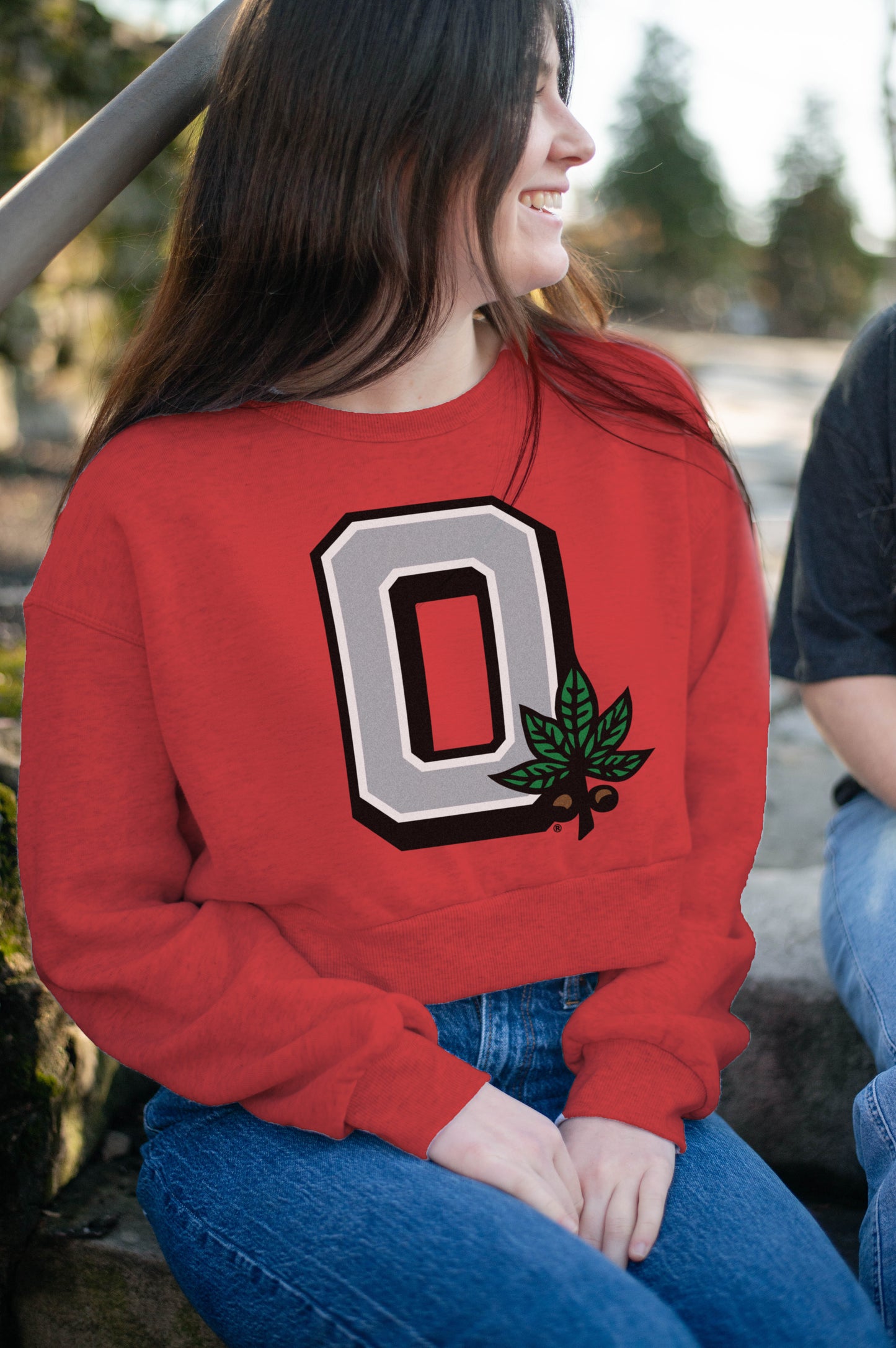 Heritage Block O Cropped Crew Sweatshirt