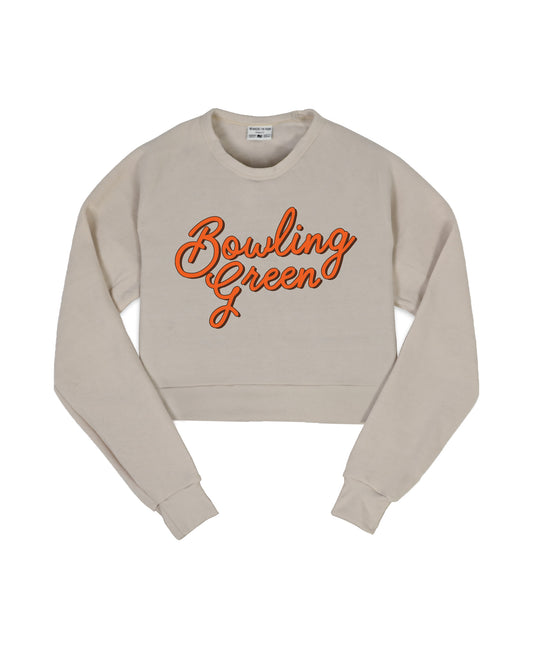 Bowling Green Script Cropped Crew Sweatshirt