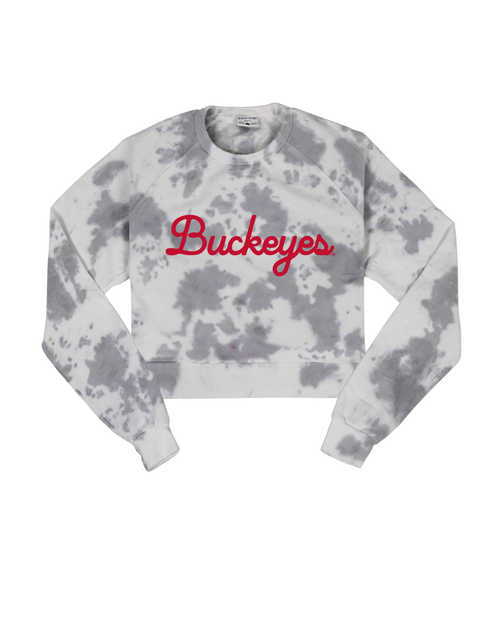 Buckeyes Script Cropped Crew Sweatshirt