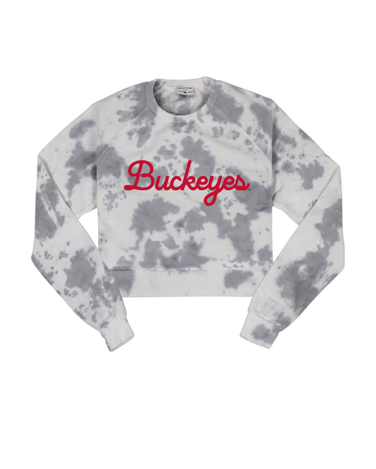 Buckeyes Script Cropped Crew Sweatshirt