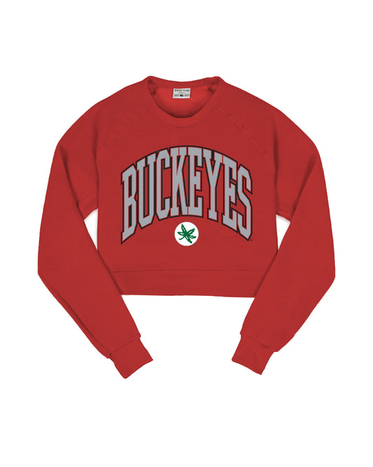 Buckeyes Arch Decal Cropped Crew Sweatshirt