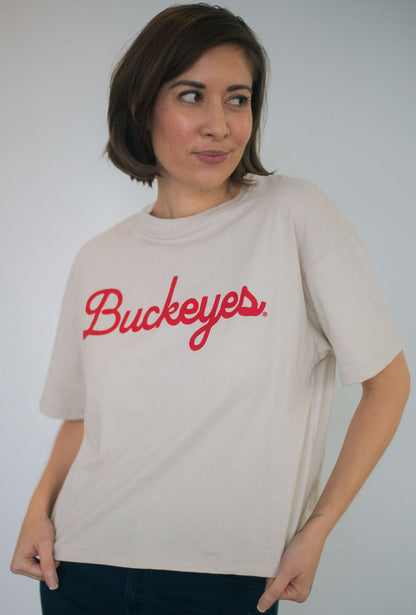 Buckeyes Script Easy Tee