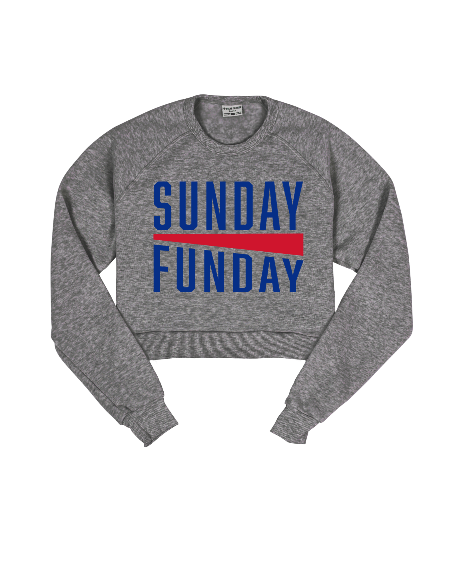 BUF Sunday Funday Cropped Crew Sweatshirt