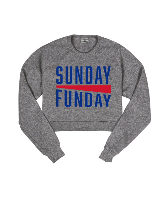 BUF Sunday Funday Cropped Crew Sweatshirt