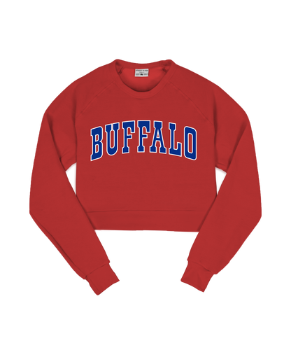 Buffalo Jersey Cropped Crew Sweatshirt