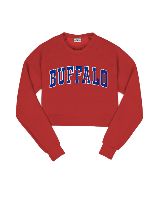 Buffalo Jersey Cropped Crew Sweatshirt