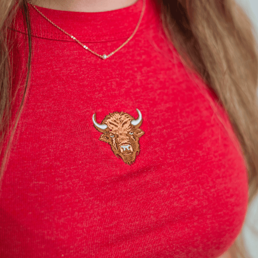 Buffalo Embroidered High Neck Tank