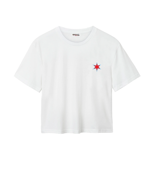 Chicago Embroidered Flag Star Easy Tee