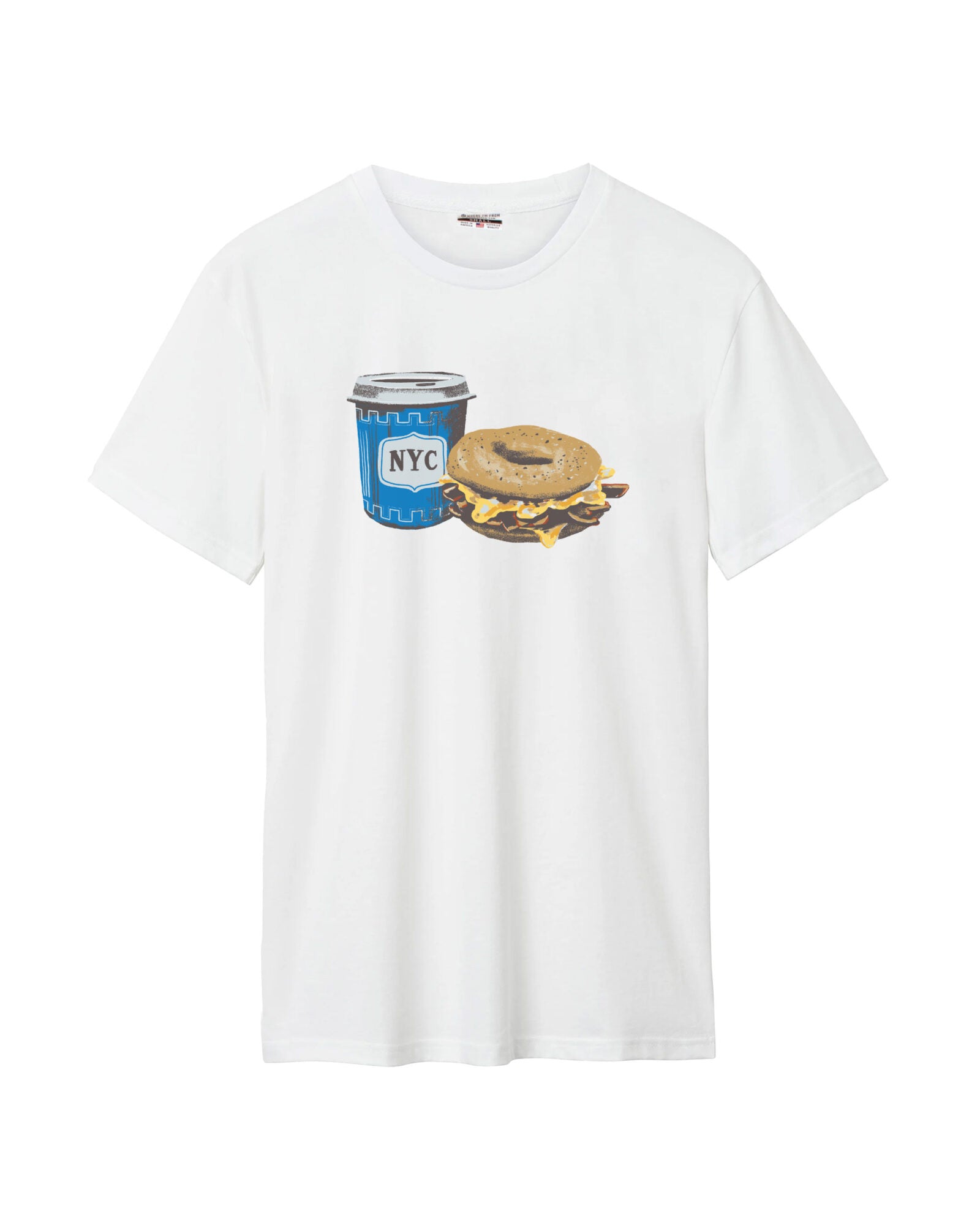  Jeans New York コーヒー バックプリント Tシャツ 送関込 MANHATTAN PORTAGE [マンハッタンポーテージ] 別注 バックフォト