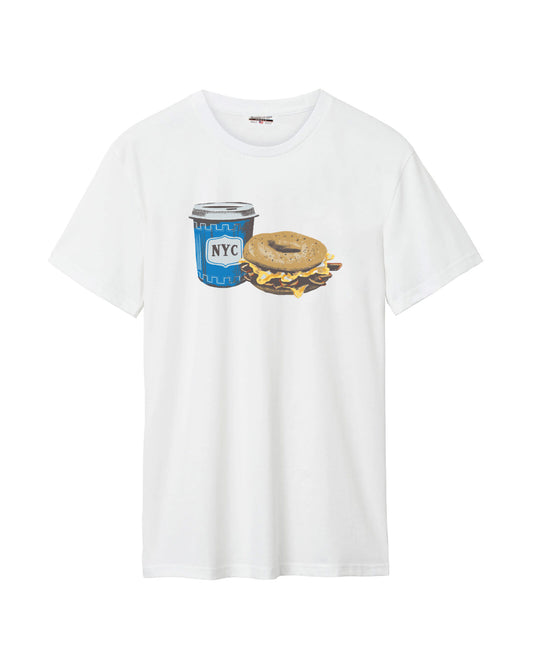 New York Coffee & Bagel Cotton Tee