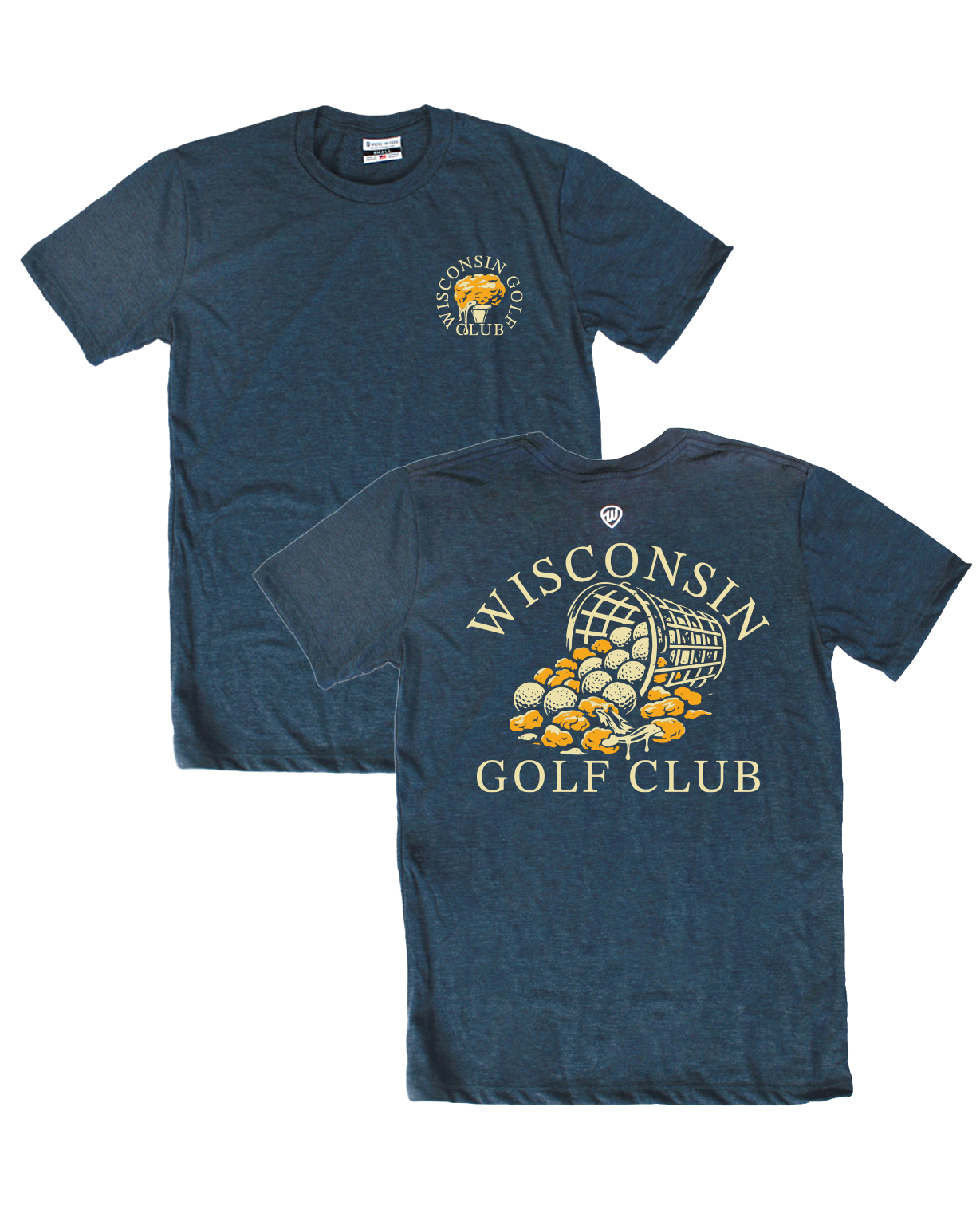Cheese Curd Golf Bucket F/B Tee