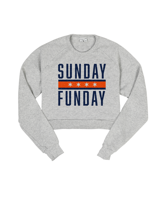 Chicago Sunday Funday Cropped Crew Sweatshirt