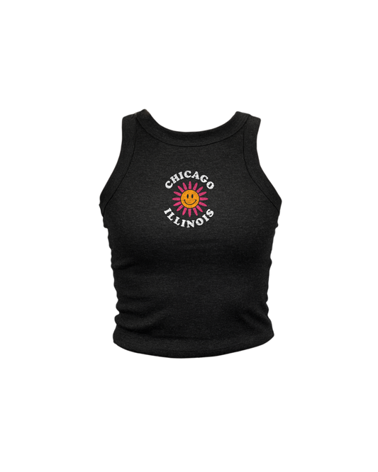Chicago Sun Smiley High Neck Tank