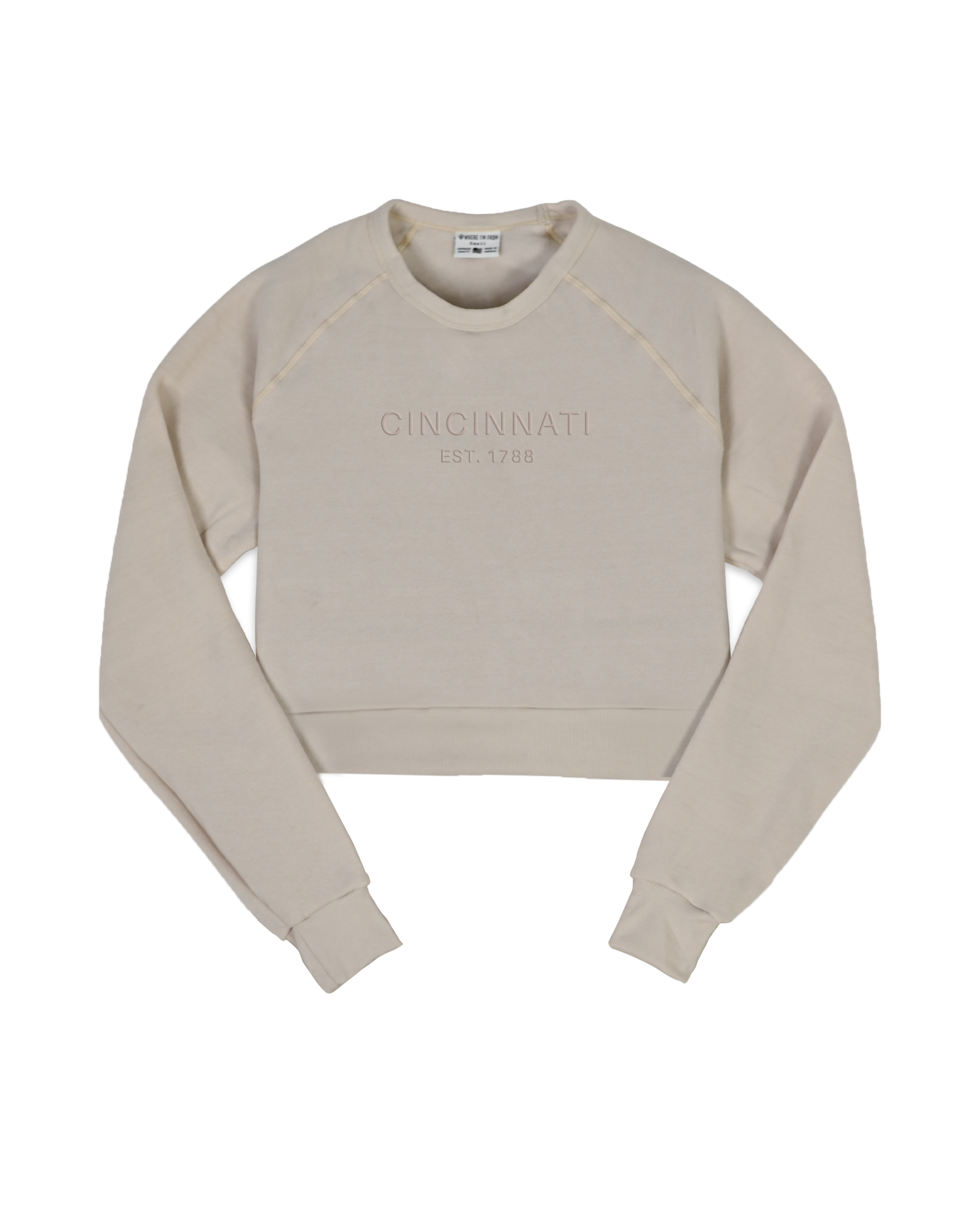 Cincinnati Embroidered Cropped Crew Sweatshirt