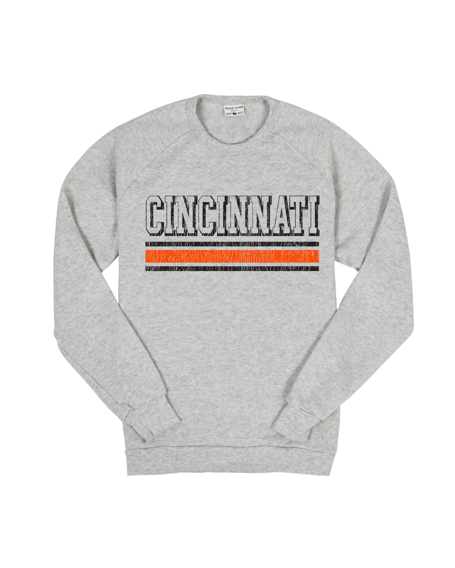 Cincinnati Underline Stripes Crew Sweatshirt
